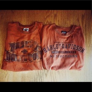 Two Harley Davidson Large Tshirts!